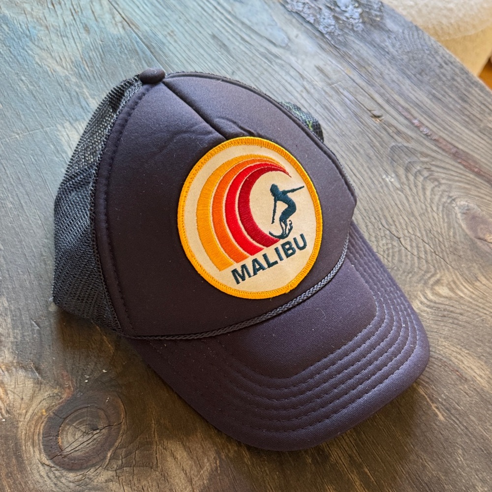 Aviator Nation Blue Malibu Trucker Hat with Surf Patch